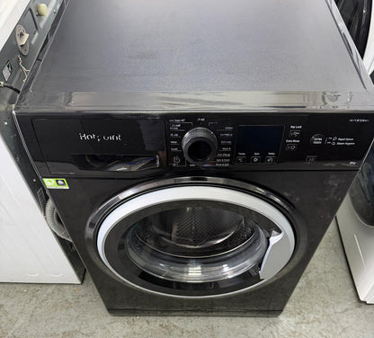 Refurbished Hotpoint NSWR843CBSUKN 8kg 1400RPM Washing Machine - Black