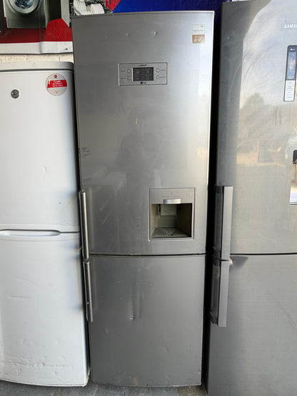 Refurbished LG GB3133PVGK 296L Fridge Freezer with Water Dispenser - Platinum Silver