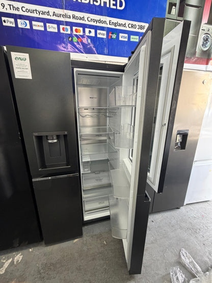 Refurbished LG GSXV91MCAE 635L InstaView American-Style Fridge Freezer - Matte Black