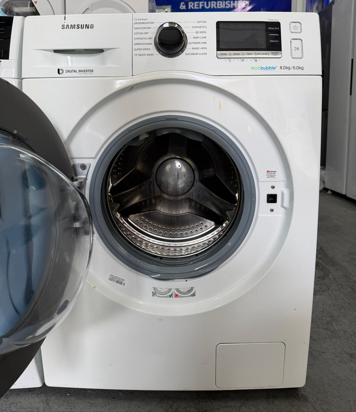 Refurbished Samsung WD80J6A10AW 8kg/5kg 1400RPM Washer Dryer - White