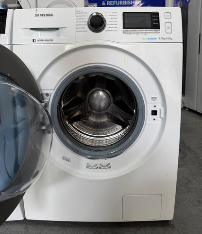 Refurbished Samsung WD80J6A10AW 8kg/5kg 1400RPM Washer Dryer - White