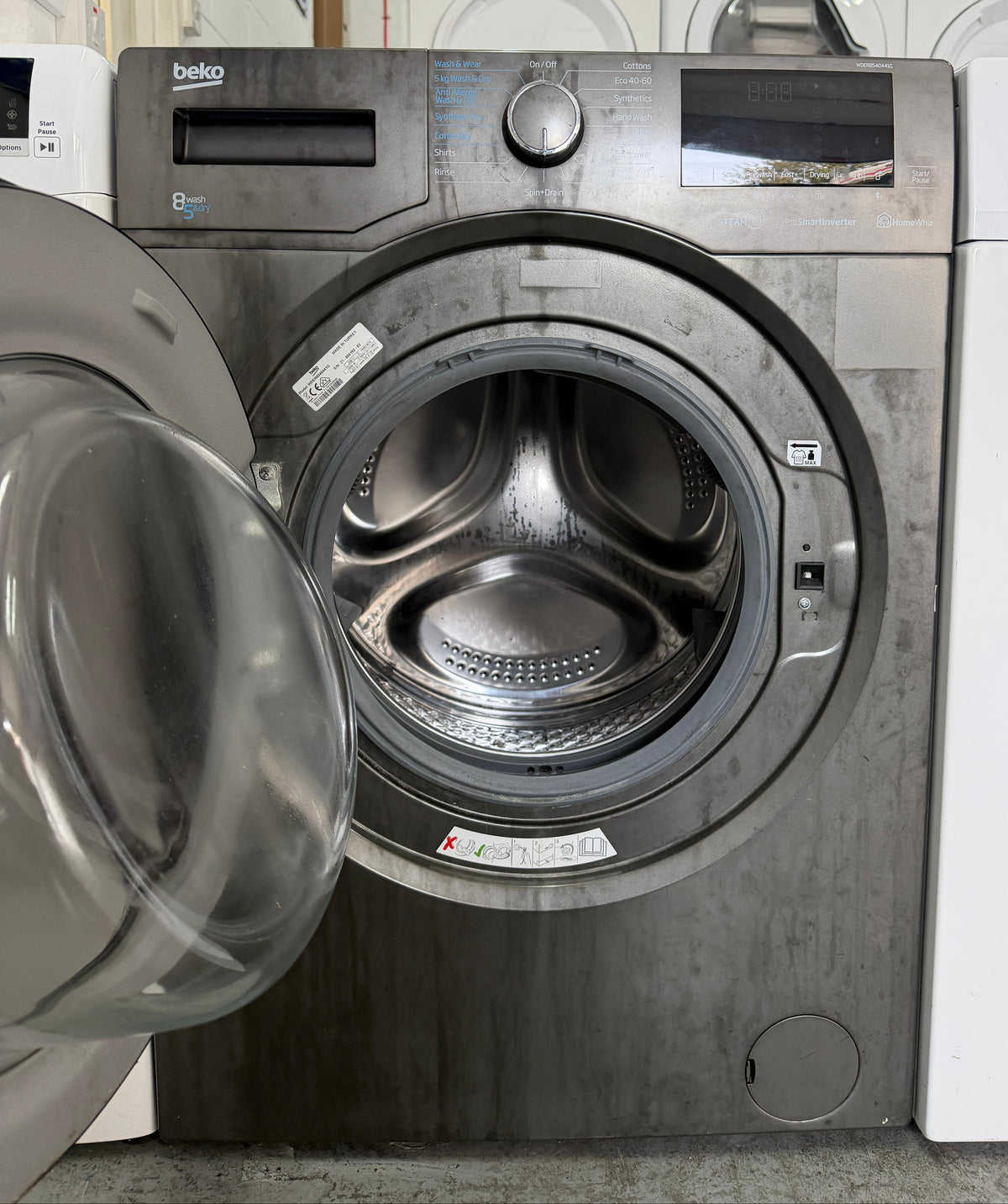 Refurbished Beko WDER8540441G 8kg/5kg 1400RPM Washer Dryer - Graphite