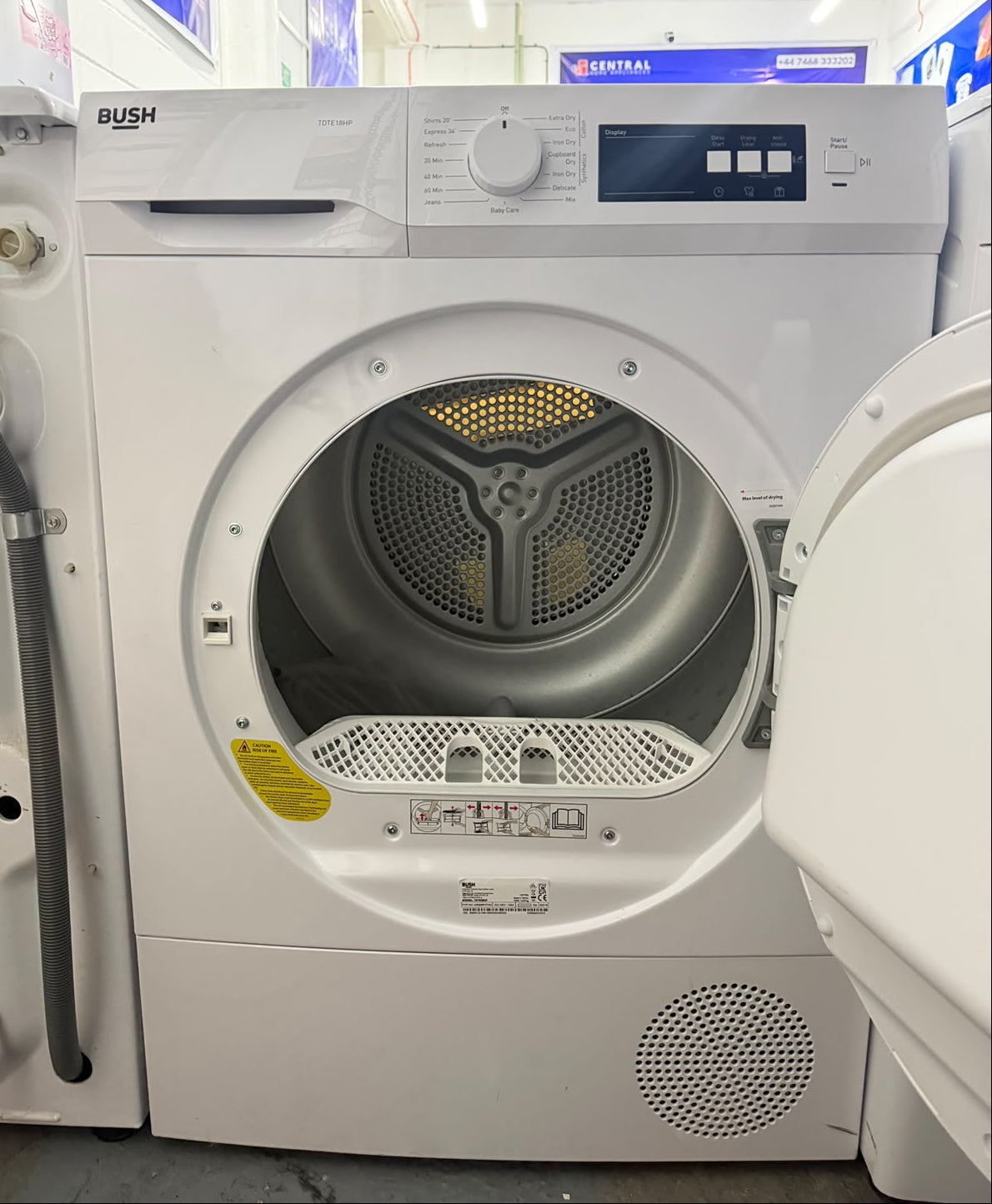 Refurbished Bush TDTE18HP 8kg Heat Pump Tumble Dryer - White