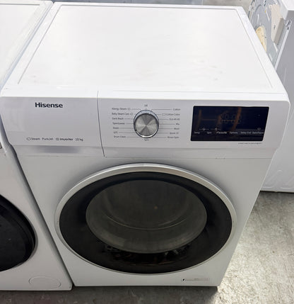 Refurbished Hisense WFQY1014EVJM 10kg 1400RPM Washing Machine - White