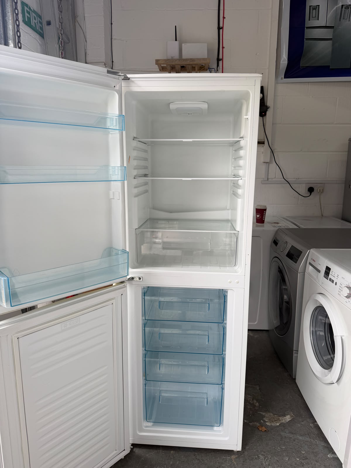 Refurbished Logik LFC55W16 198L 50/50 Fridge Freezer - White