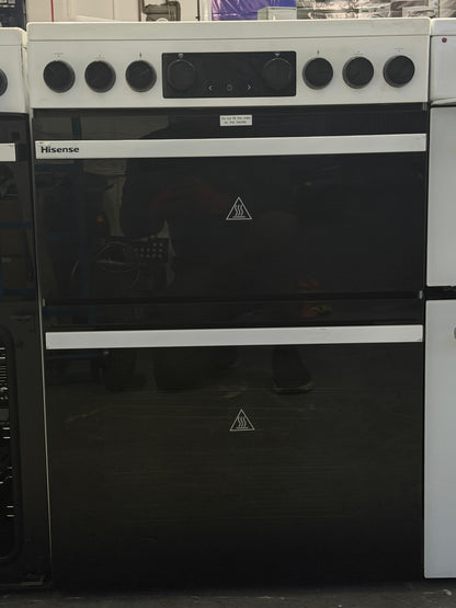 Hisense HDCEC6C20W 60cm Double Oven Electric Ceramic Cooker - Unused Grade B - White