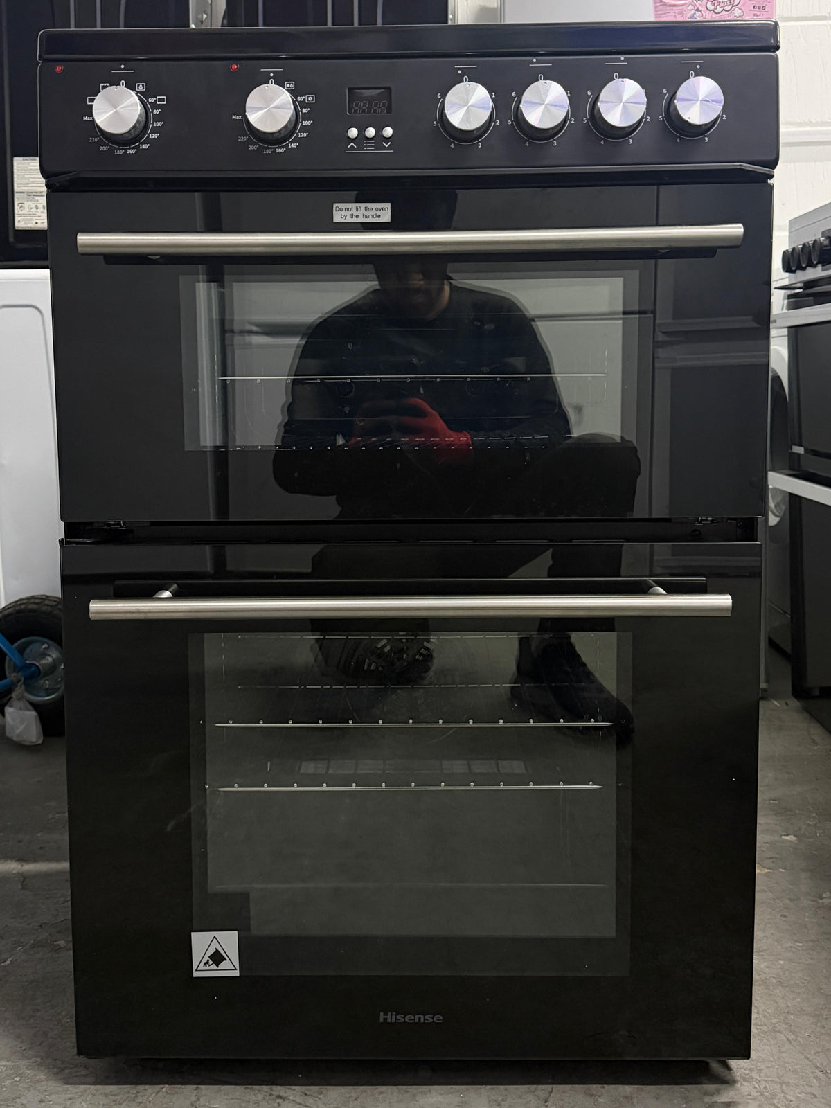 Hisense HDE3211BBUK 60cm Double Oven Electric Ceramic Cooker - New Grade A - Black