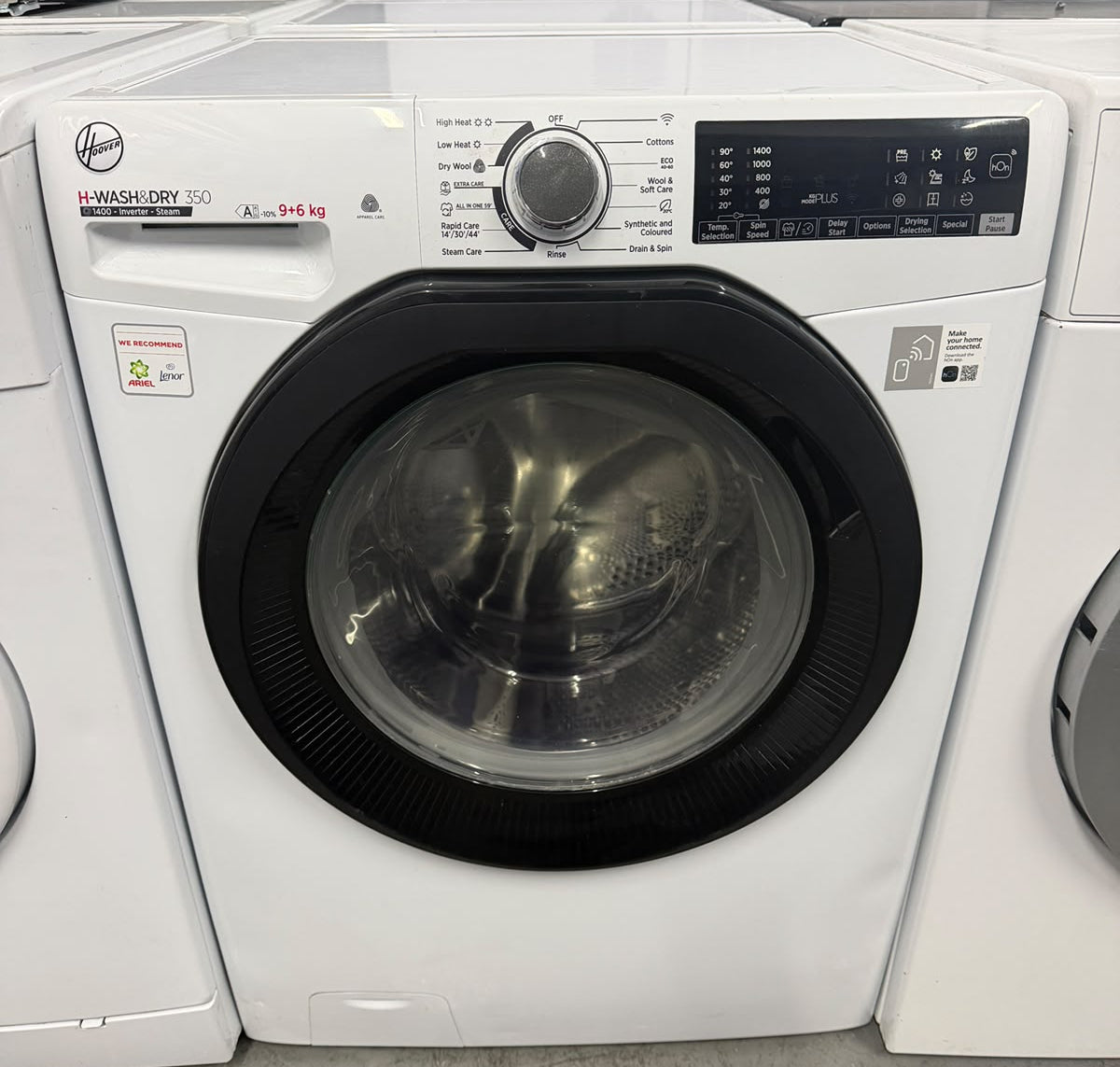 Refurbished Hoover H3DPS4966TAMB-80 9kg/6kg 1400rpm Washer Dryer - White