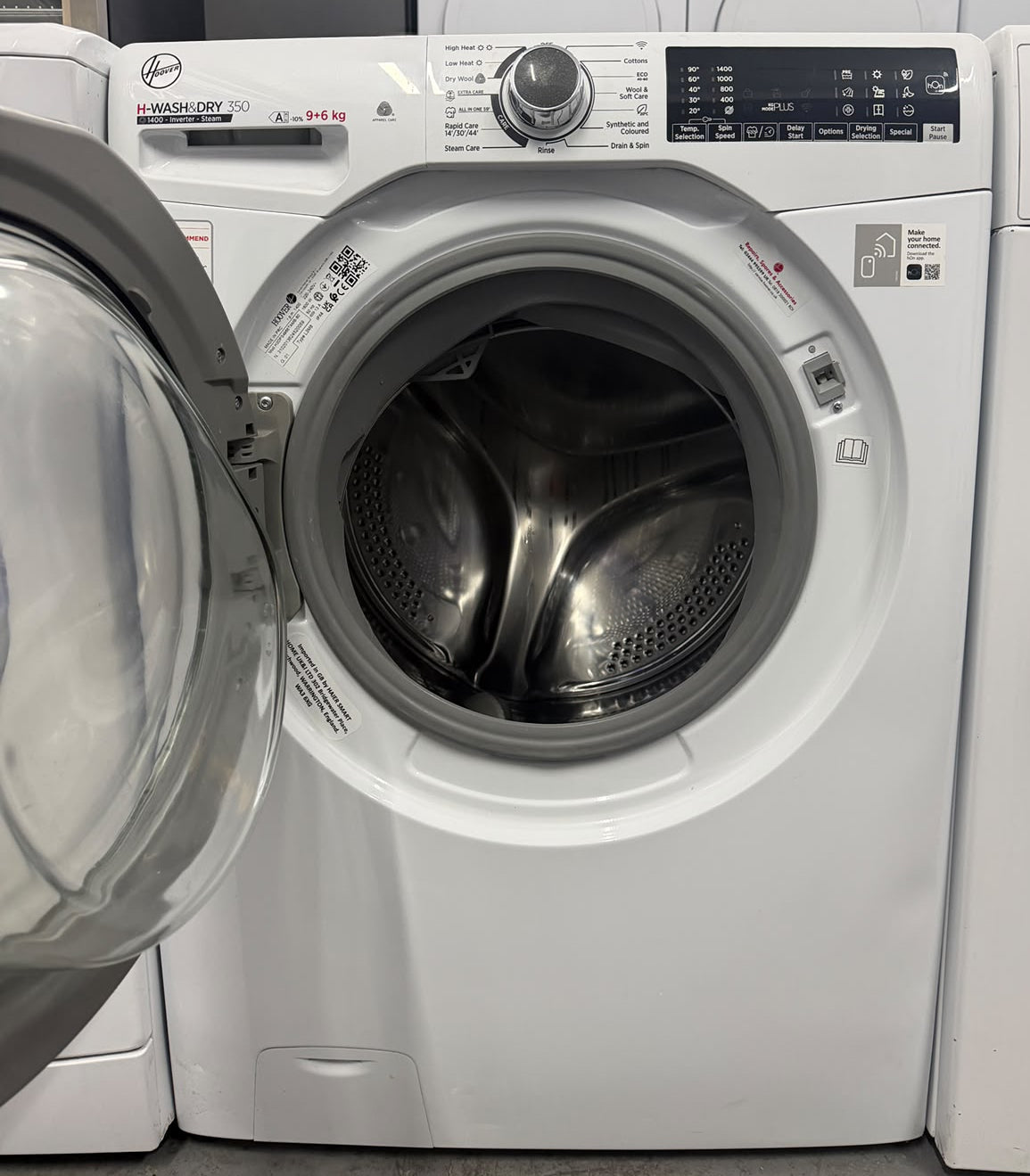 Refurbished Hoover H3DPS4966TAMB-80 9kg/6kg 1400rpm Washer Dryer - White