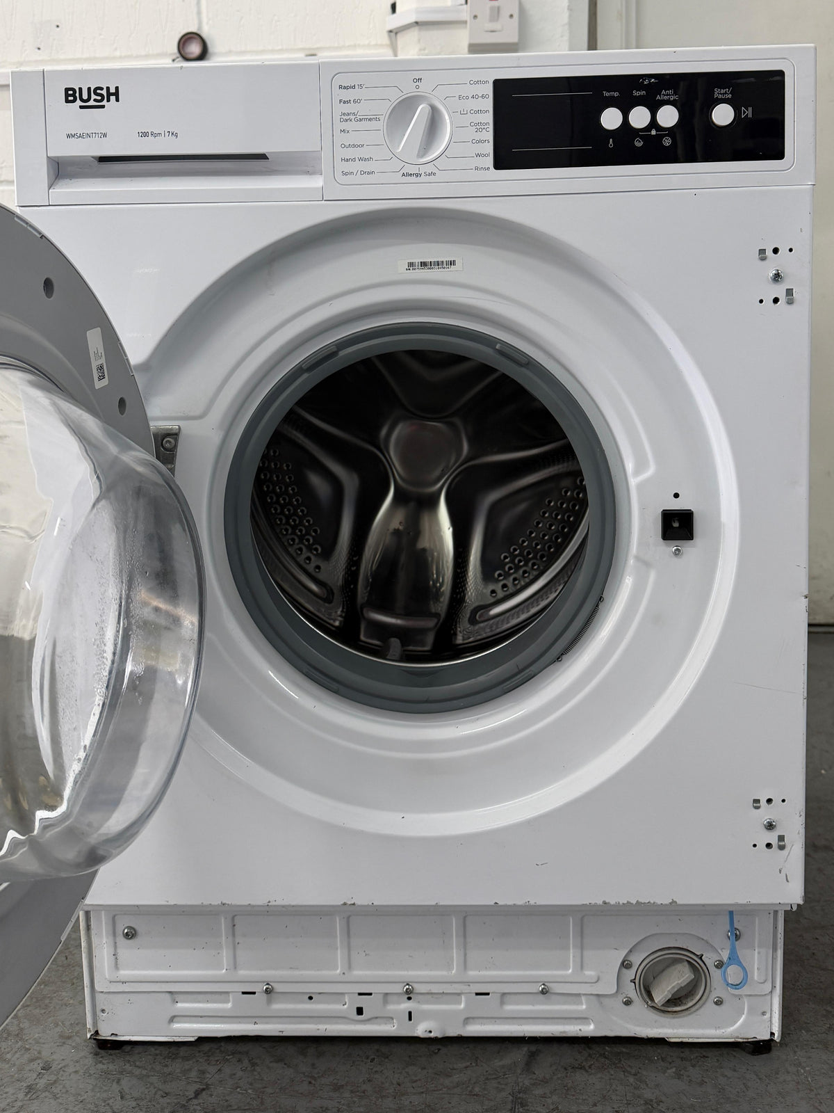 Refurbished Bush WMSAEINT712W 7kg 1200rpm Integrated Washing Machine – White