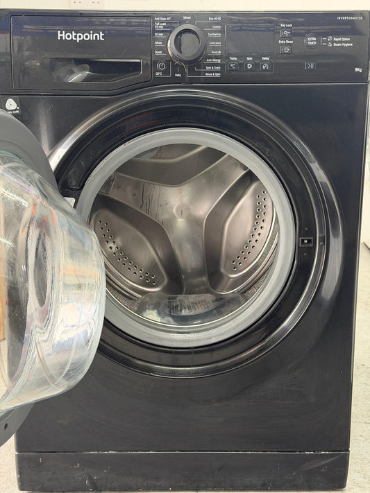 Refurbished Hotpoint NSWR846GK 8kg 1400rpm Washing Machine – Black