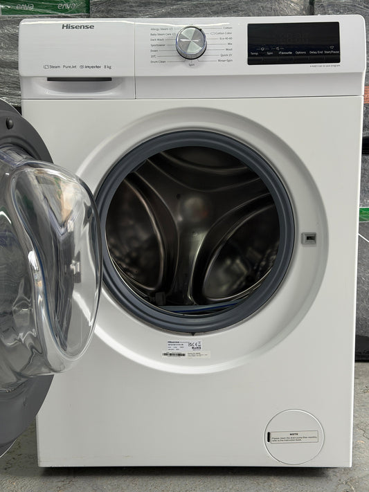 Refurbished Hisense WFQY801418VJM-GB 8kg 1400rpm Washing Machine – White