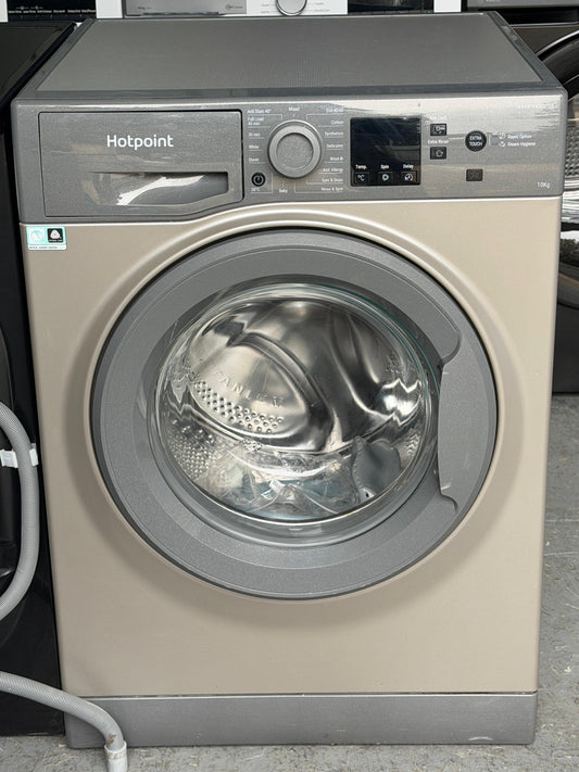 Refurbished Hotpoint NSWM1045CGGUK 10kg 1400RPM Washing Machine – Graphite