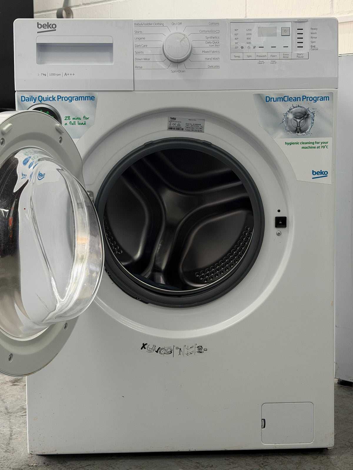 Refurbished Beko WTG721M1W 7kg 1200rpm Washing Machine – White