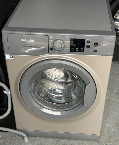 Refurbished Hotpoint NSWM1045CGGUK 10kg 1400RPM Washing Machine – Graphite