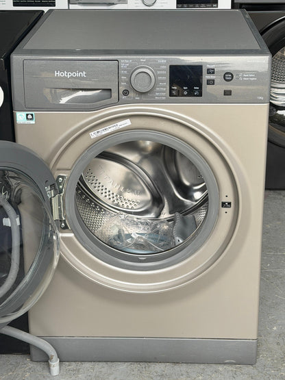 Refurbished Hotpoint NSWM1045CGGUK 10kg 1400RPM Washing Machine – Graphite