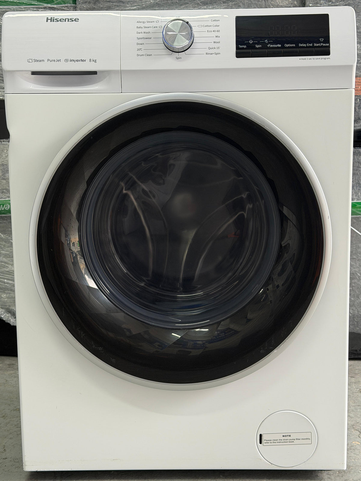 Refurbished Hisense WFQY801418VJM-GB 8kg 1400rpm Washing Machine – White