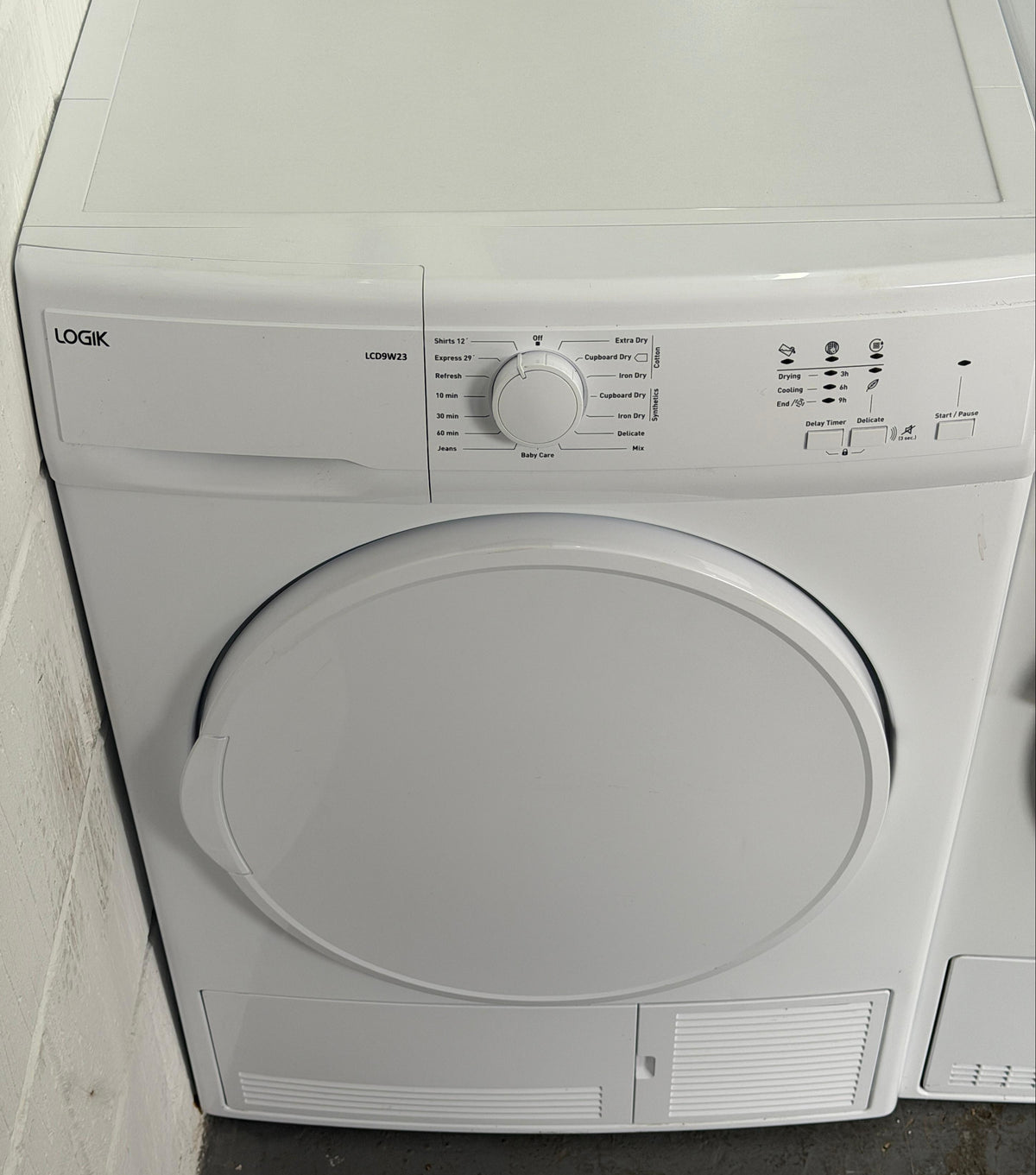 Refurbished Logik LCD9W23 9kg Condenser Tumble Dryer – White