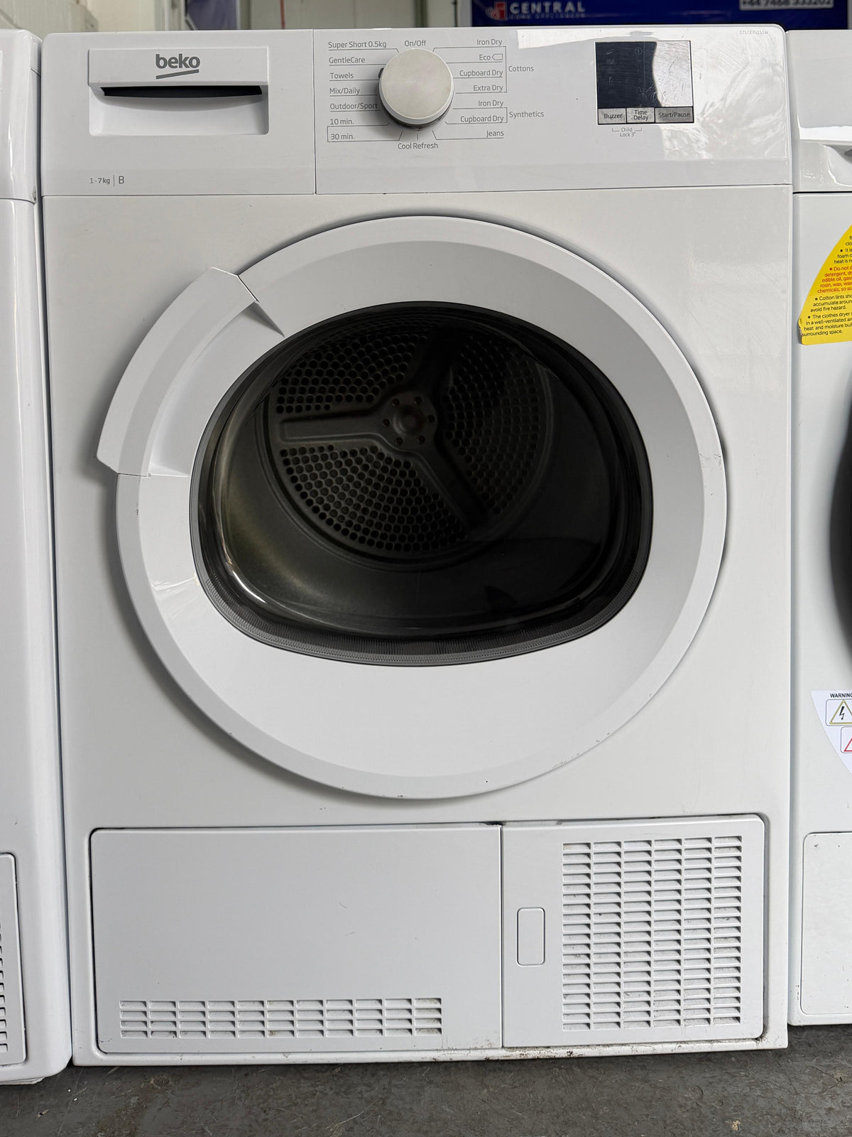 Refurbished Beko DTLCE70151 7kg Condenser Tumble Dryer – White