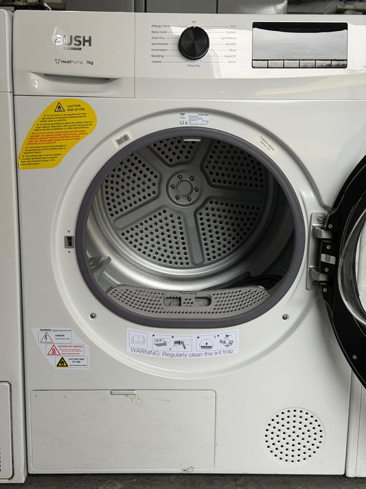 Refurbished Bush TDHP7KG2025 7kg Heat Pump Tumble Dryer – White