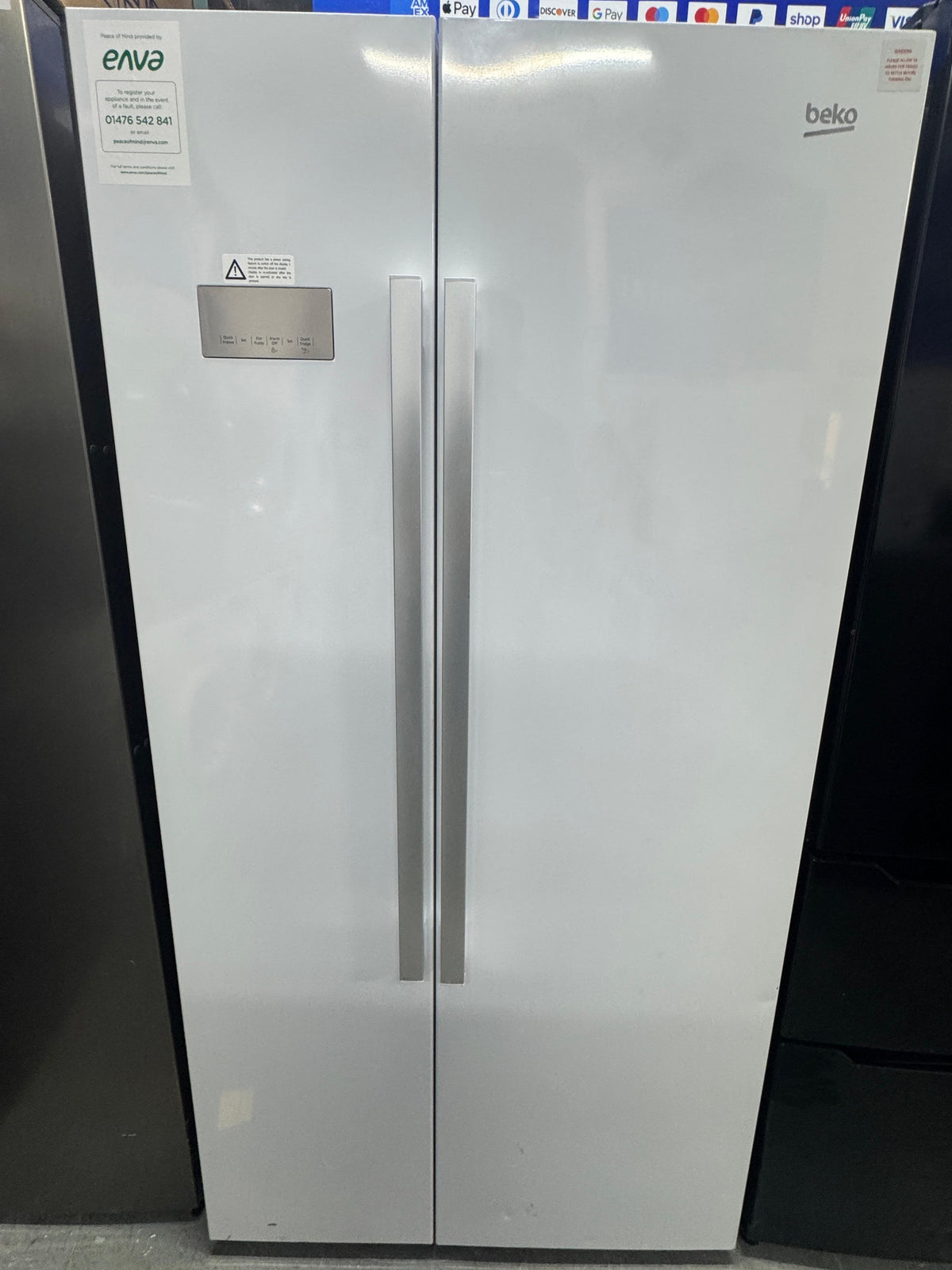 Refurbished Beko ASL141W 558L American Style Fridge Freezer - White