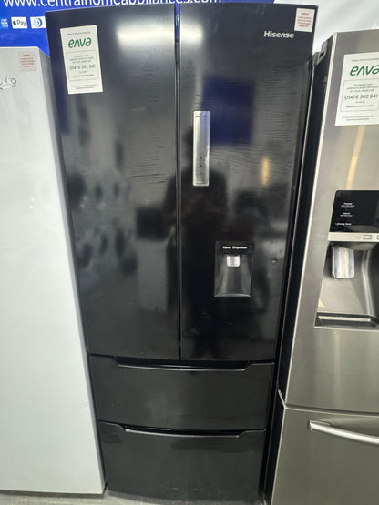Refurbished Hisense RF528N4WB1 404L French Door Fridge Freezer - Black