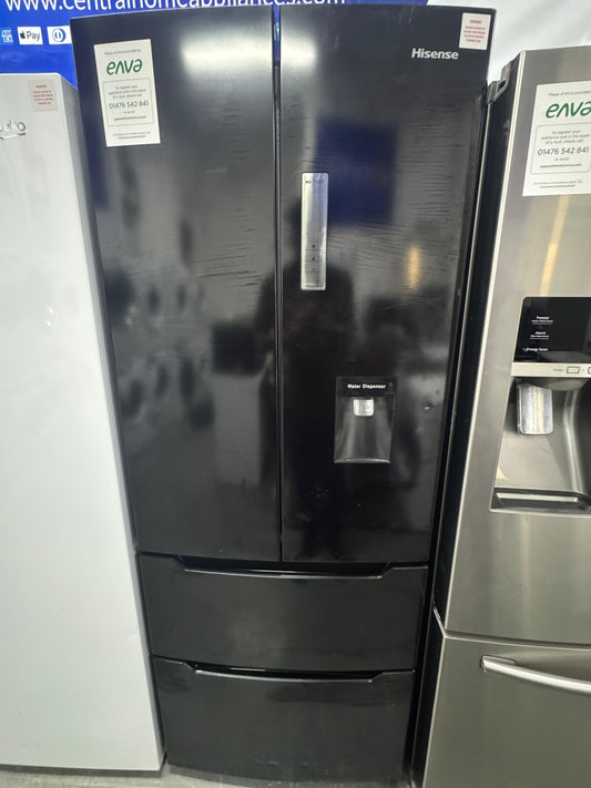 Refurbished Hisense RF528N4WB1 404L French Door Fridge Freezer - Black