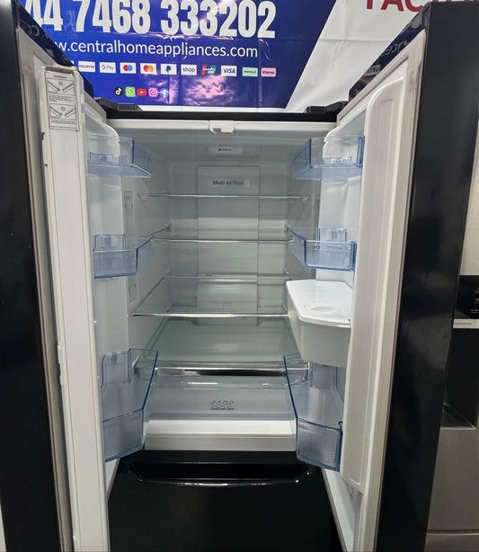 Refurbished Hisense RF528N4WB1 404L French Door Fridge Freezer - Black