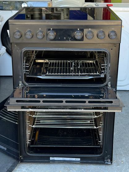 Hisense HDCEC6C20B 60cm Double Oven Electric Ceramic Cooker - Unused Grade A - Black