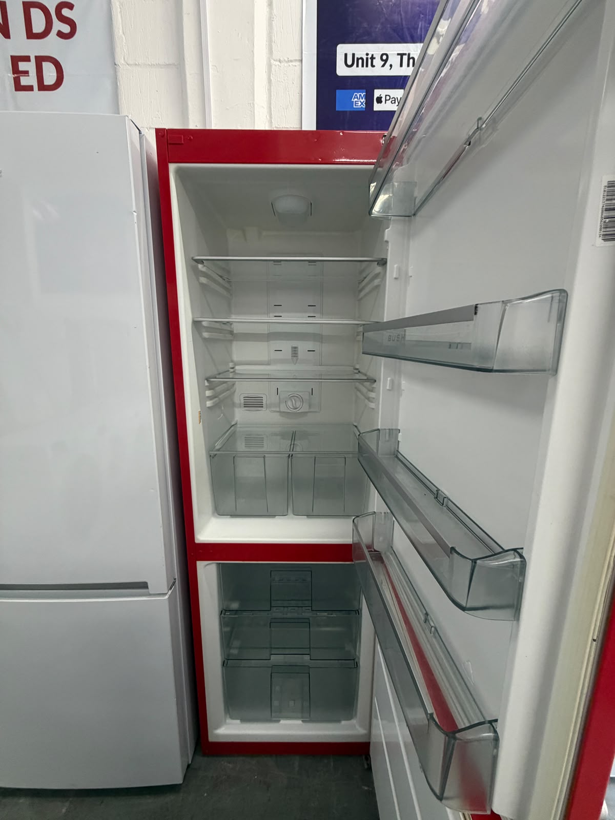 Refurbished Bush BSFF60R 318L 60/40 Fridge Freezer – Red