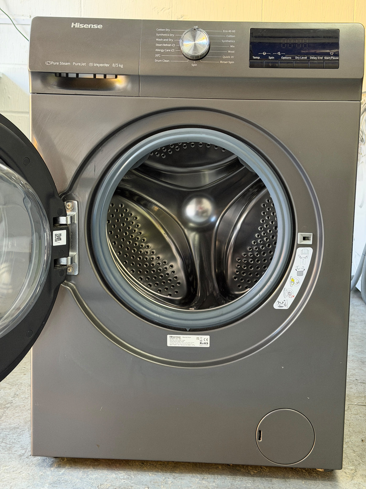 Hisense WDQA8014EVJMT 8kg/5kg Washer Dryer – Unused Grade A – Titanium