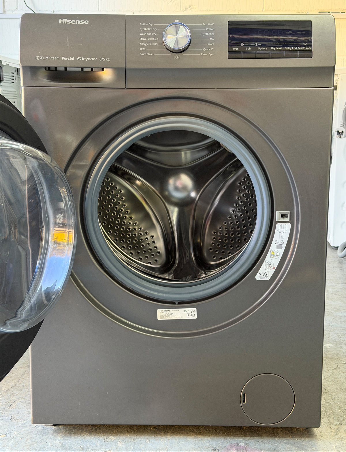 Hisense WDQA8014EVJMT 8kg/5kg Washer Dryer – Unused Grade A – Titanium