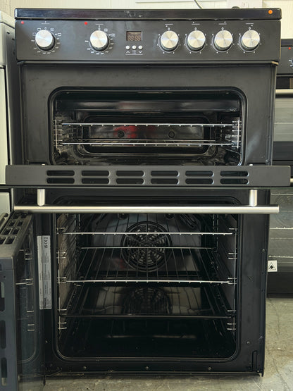 Hisense HDE3211BBUK 60cm Double Oven Electric Ceramic Cooker - Unused Grade A - Black