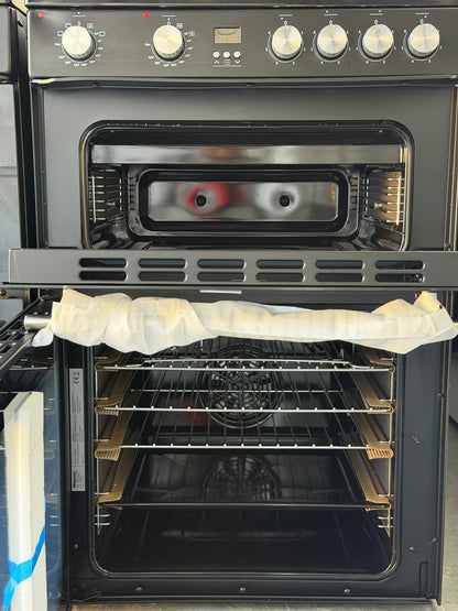 Hisense HDE3211BBUK 60cm Double Oven Electric Ceramic Cooker - Unused Grade B - Black