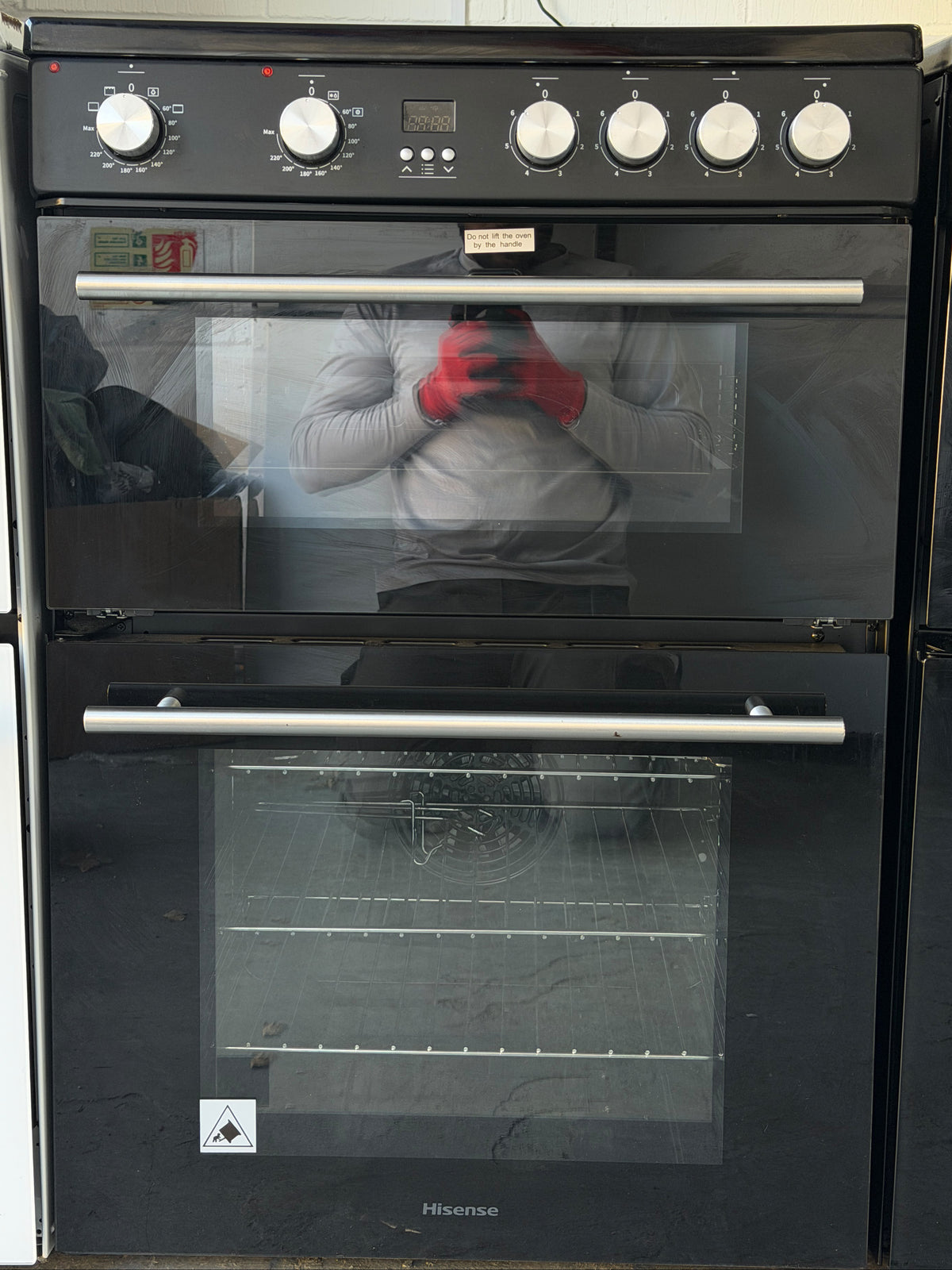 Hisense HDE3211BBUK 60cm Double Oven Electric Ceramic Cooker - Unused Grade A - Black