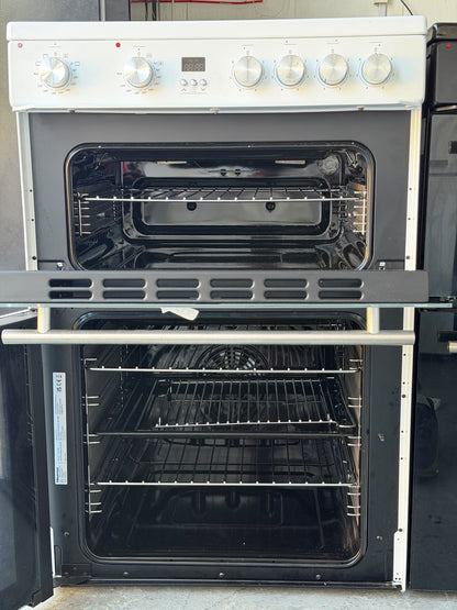 Hisense HDE3211BWUK 60cm Double Oven Electric Ceramic Cooker - Unused Grade B - White