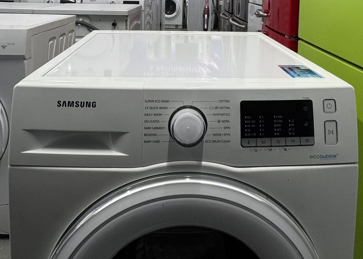 Refurbished Samsung WW80J5555DW 8kg 1400RPM Ecobubble Washing Machine – White