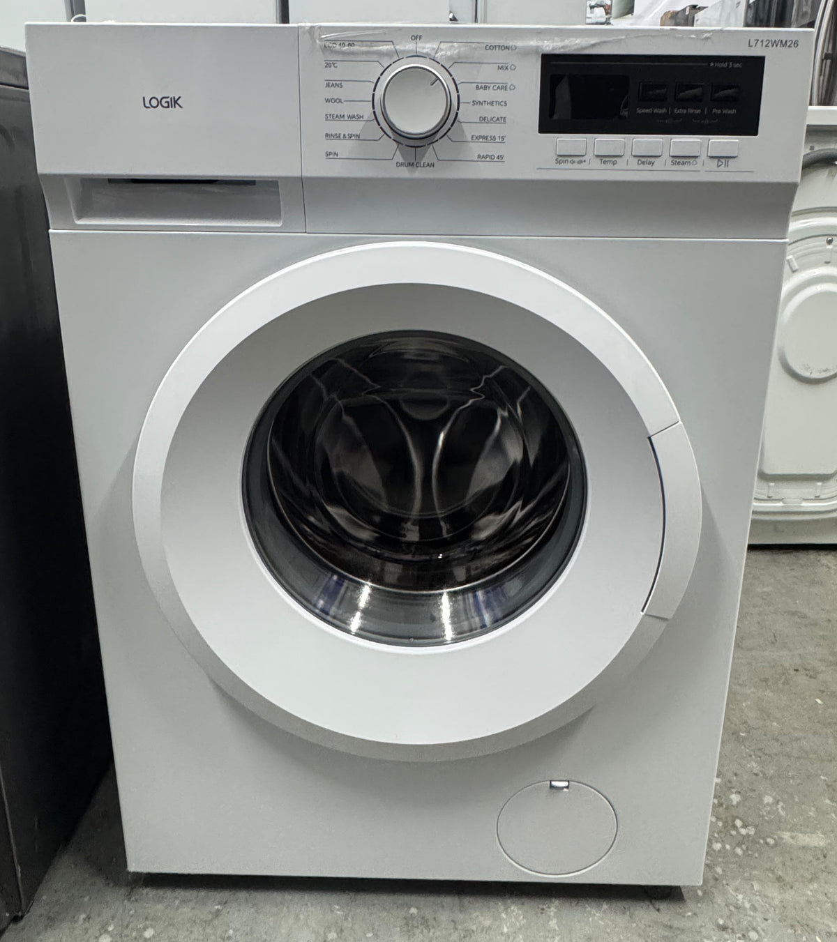 Logik L712WM26 7kg 1200RPM Washing Machine – Unused Grade A – White