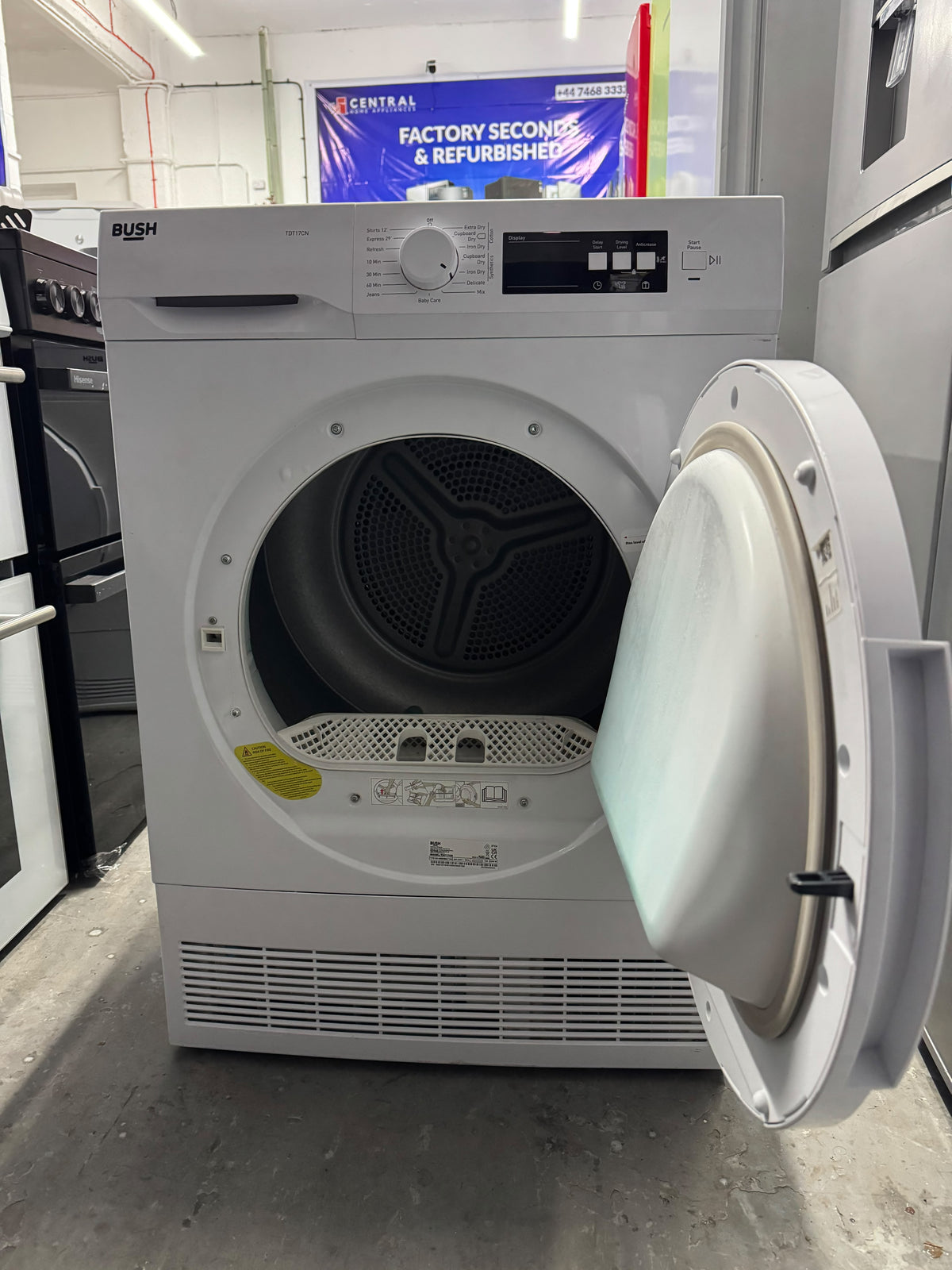 Refurbished Bush TDT17CN 7kg Condenser Tumble Dryer – White