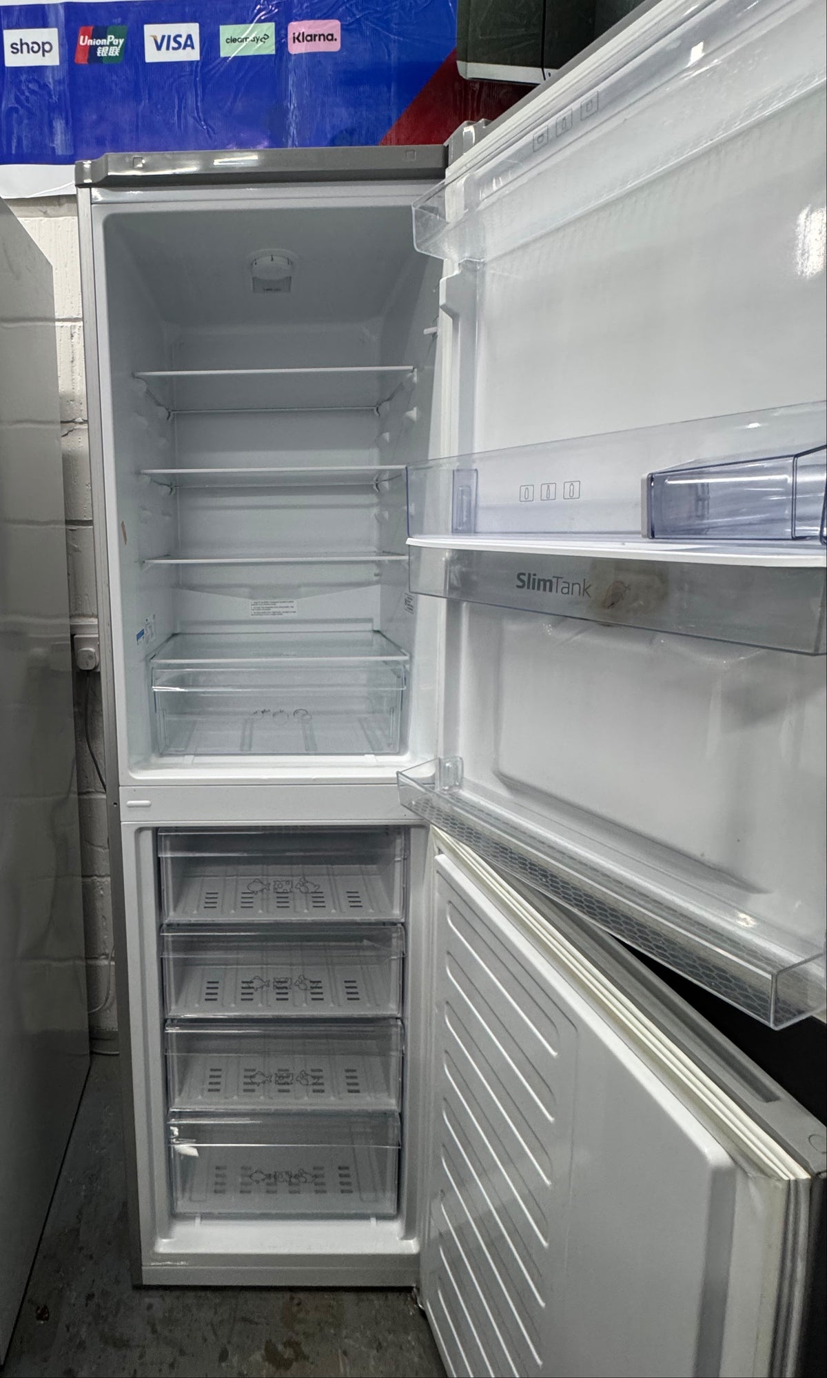 Refurbished Beko CRFG1582DS 261L 50/50 Frost Free Fridge Freezer – Silver
