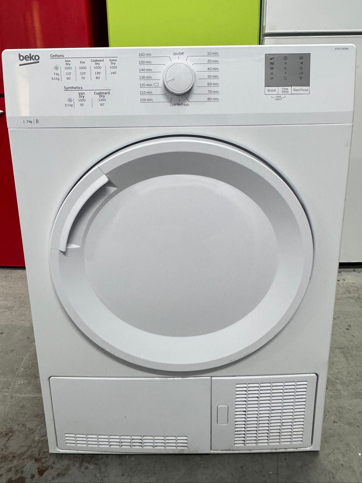 Refurbished Beko DTGCT7000W 7kg Condenser Tumble Dryer – White