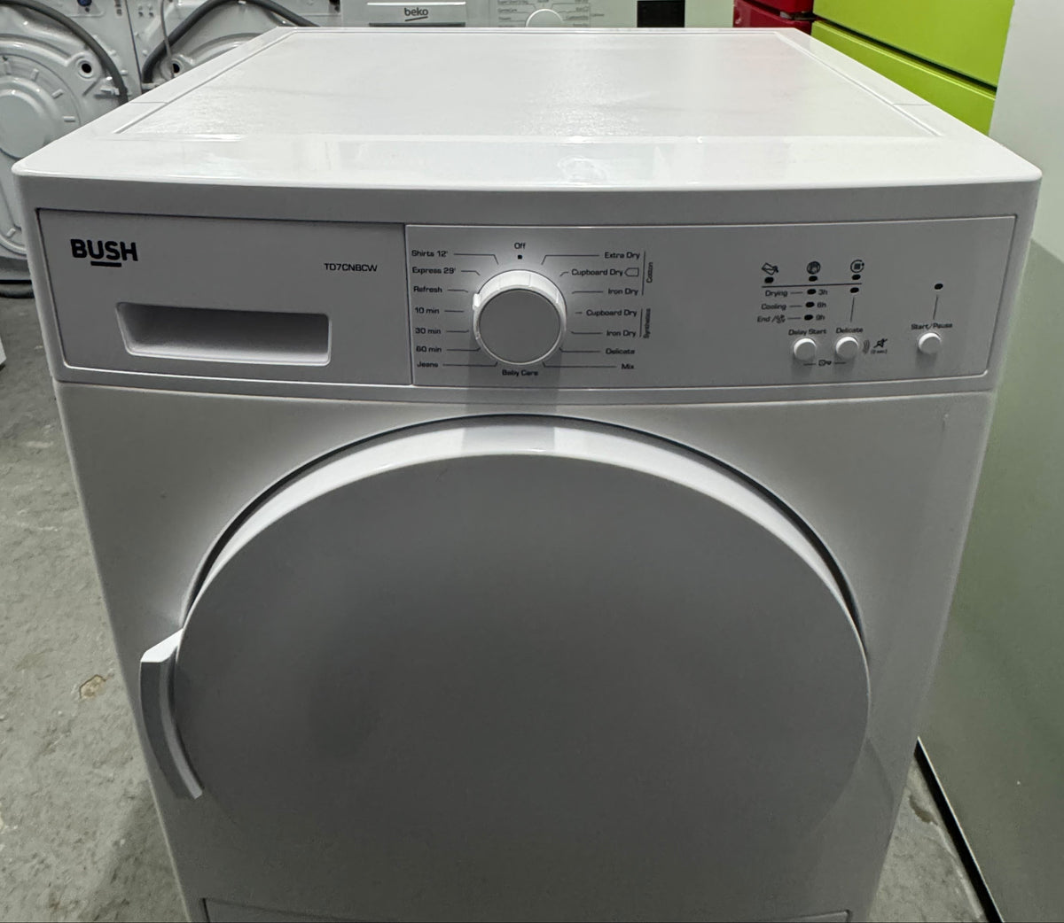 Refurbished Bush TD7CNBCW 7kg Condenser Tumble Dryer – White