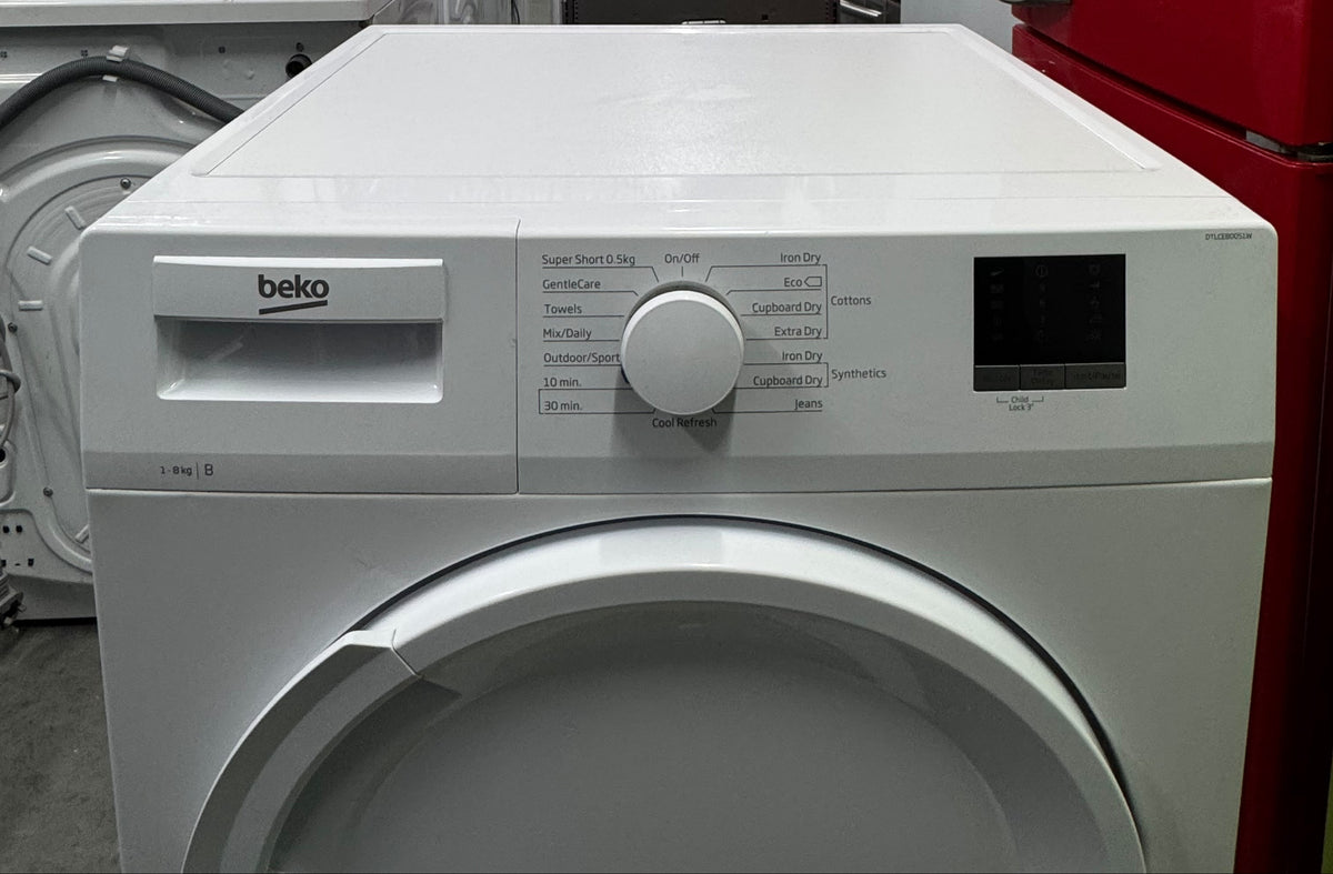 Refurbished Beko DTLCE80051W 8kg Condenser Tumble Dryer – White