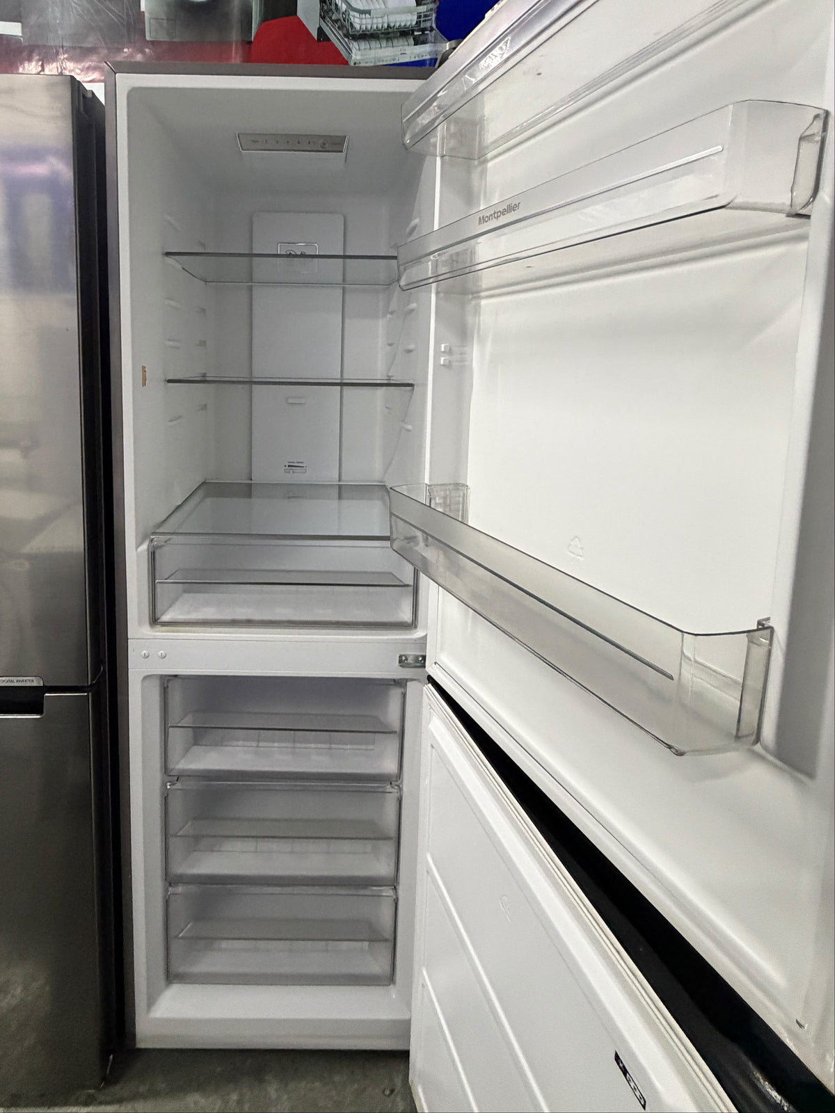 Refurbished Montpellier MS318MX 320L 60/40 Total No Frost Fridge Freezer – Inox