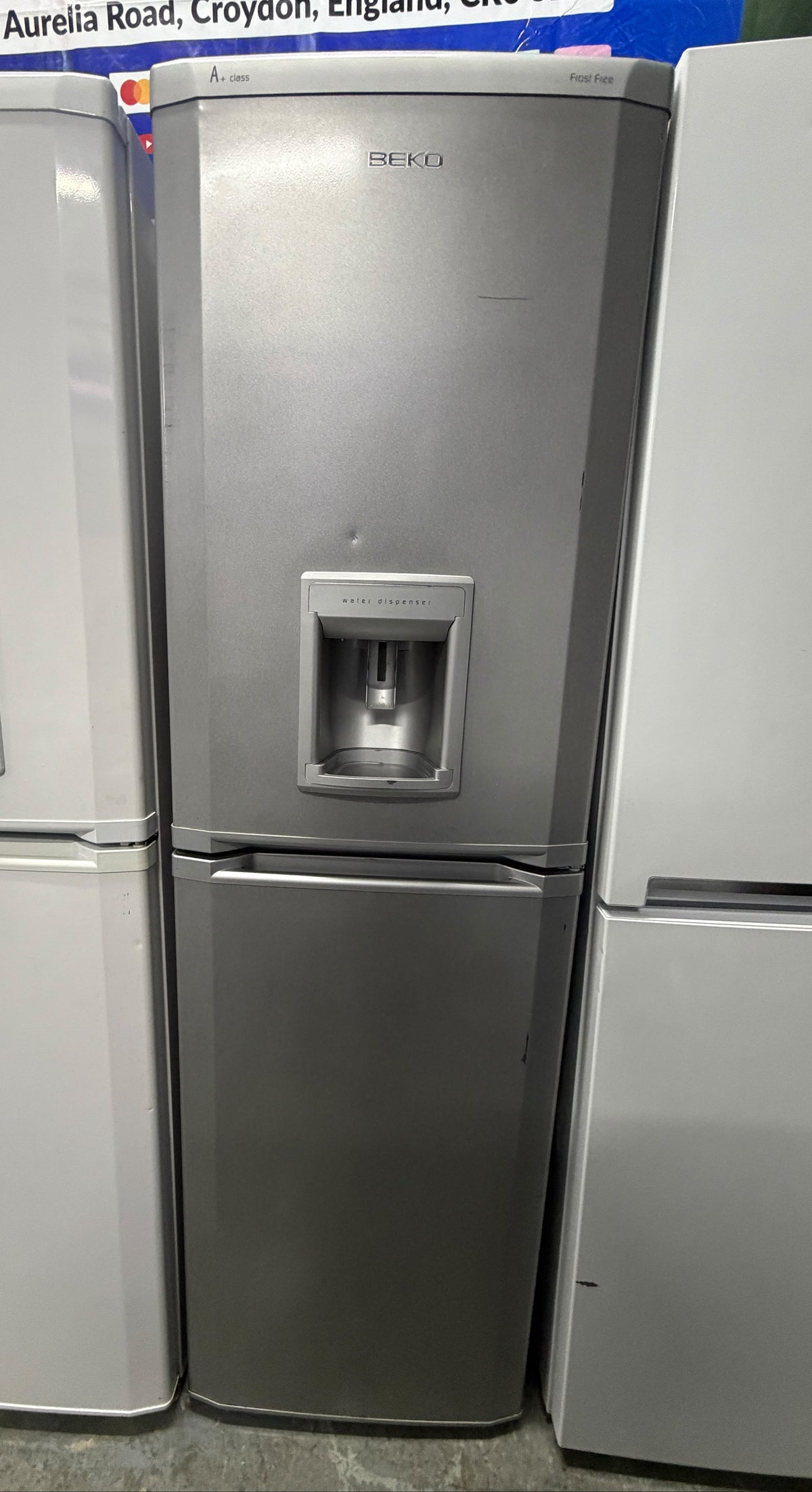 Refurbished Beko CFD5834APS 236L Frost Free Fridge Freezer with Water Dispenser – Silver