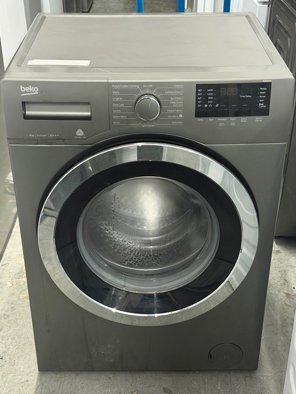 Refurbished Beko WY84244G 8kg 1400RPM Washing Machine - Graphite