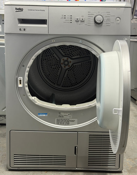Refurbished Beko DCU6130S 6kg Condenser Tumble Dryer – Silver