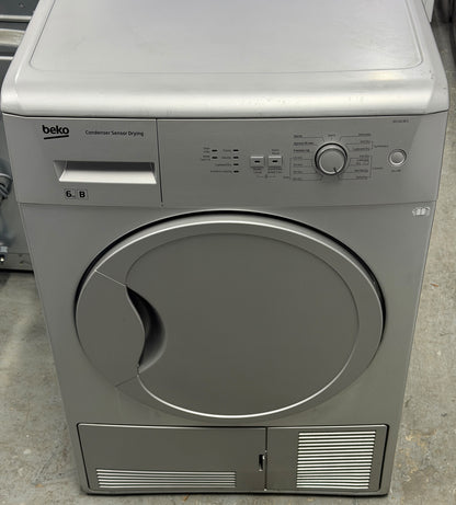 Refurbished Beko DCU6130S 6kg Condenser Tumble Dryer – Silver