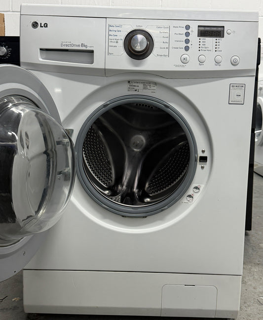 Refurbished LG F1222TD 8kg 1200RPM Direct Drive Washing Machine – Silver