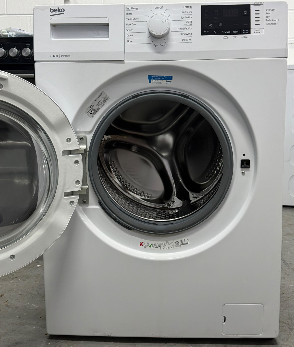 Refurbished Beko WTK104121W 10kg 1400RPM Washing Machine – White